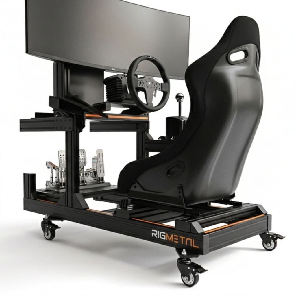 RigMetal Rig Metal Plus Sim Cockpit - Black