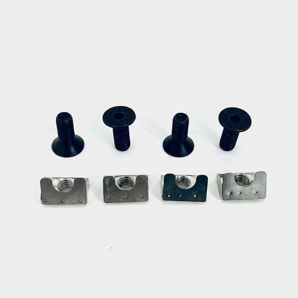 M8 Flat Head Cap Screws and T-Nuts (Set of 4)